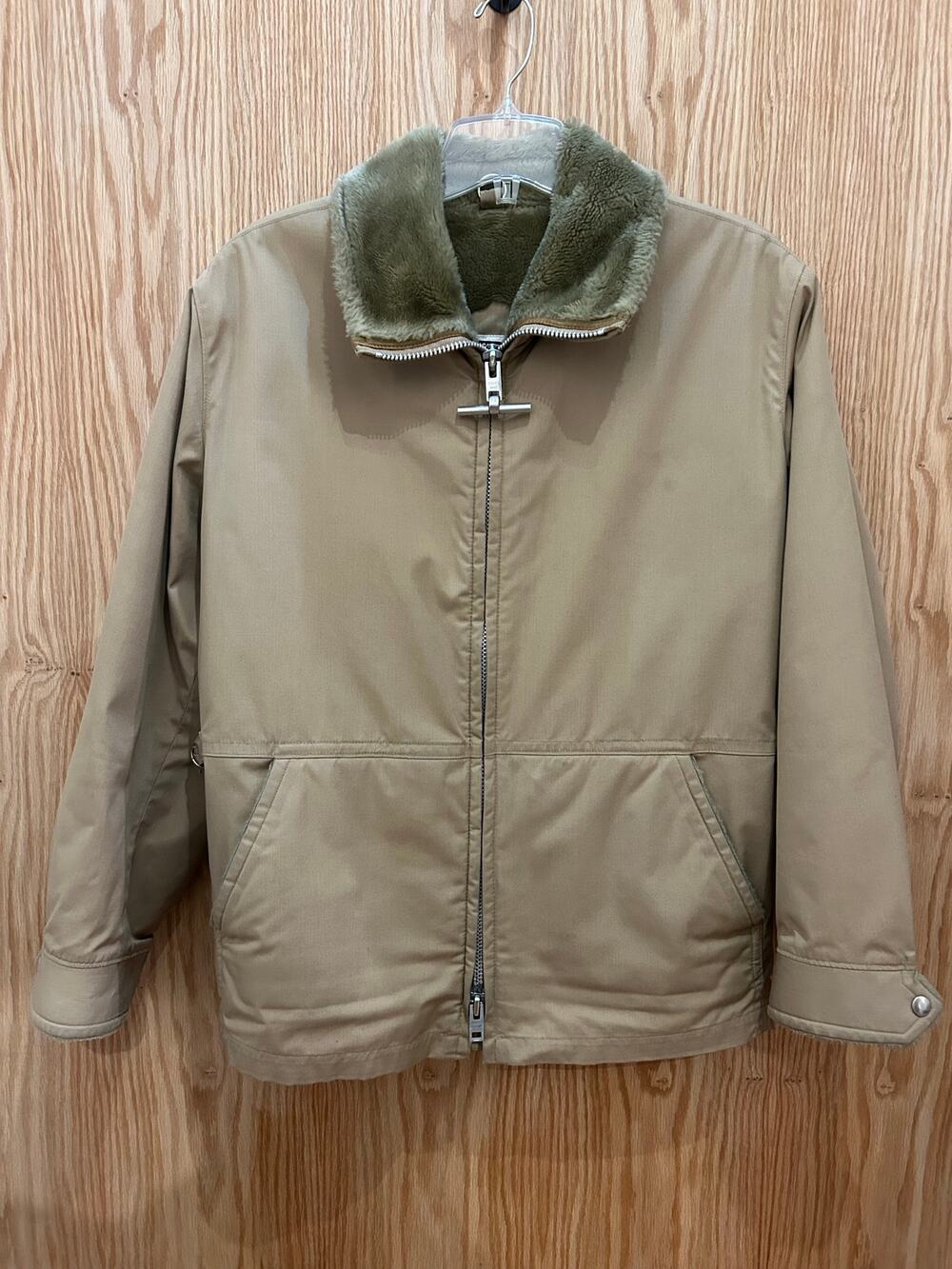 Vintage Mens Mighty Mac Fur Lined Coat Unique T-Handle Zipper